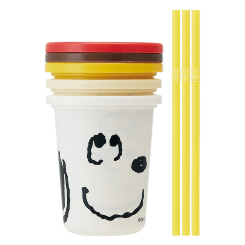 卡通環保吸管杯(三入一組)│ 薯條 恐龍 史努比 寶可夢 龍貓 - 富士通販
