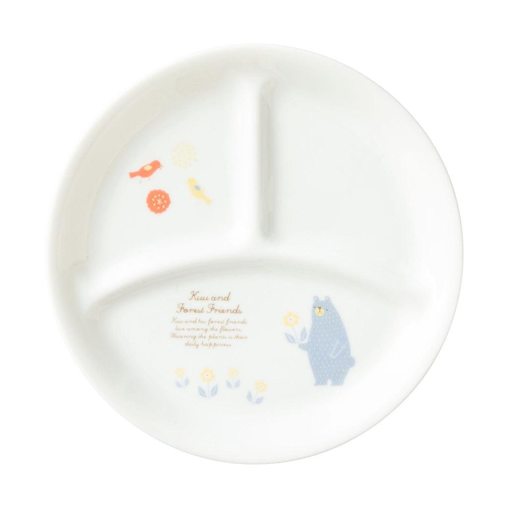 森林朋友 兒童餐具|陶瓷 圓盤 分隔盤 湯杯 - 富士通販
