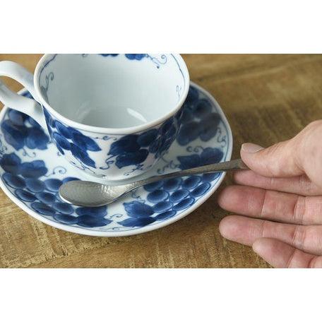 日本製 燕三條 不鏽鋼銀鱗咖啡湯匙|小湯匙 鎚目 高質感霧面 職人手感 - 富士通販