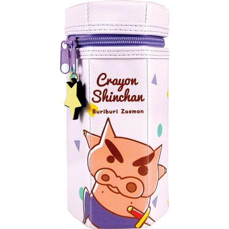 日本 蠟筆小新 肥嘟嘟左衛門 六角筆袋|鉛筆盒 筆帶 文具用品 - 富士通販