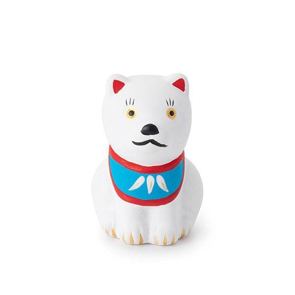 日本 中川政七商店 陶瓷忠犬公仔 白 茶色|公仔 擺件 陶瓷公仔 - 富士通販