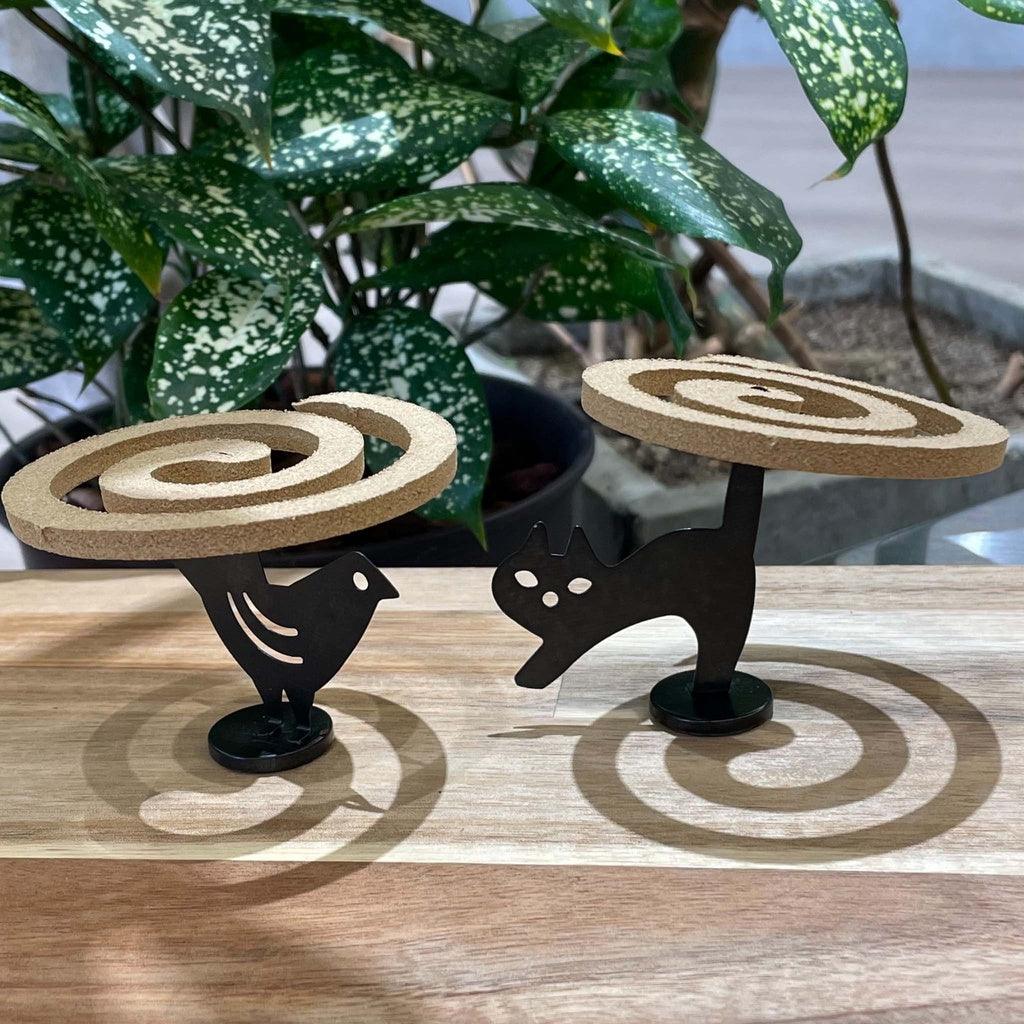 日本 磁吸式 小鳥 貓咪造型蚊香架|蚊香架 蚊香座 防蚊 - 富士通販