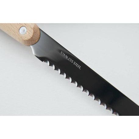 日本製 燕三條 木柄不鏽鋼麵包刀|吐司刀 粗齒麵包刀 烘焙工具 - 富士通販
