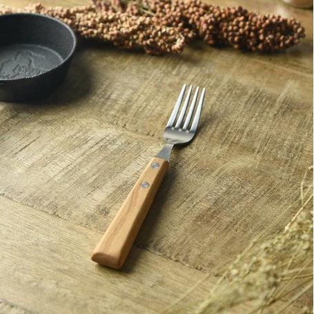 日本製 燕三條 西式餐具|不鏽鋼 木柄 - 富士通販