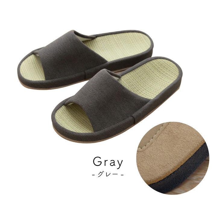 真.草蓆室內露趾拖鞋|情侶拖鞋、防臭效果 - 富士通販