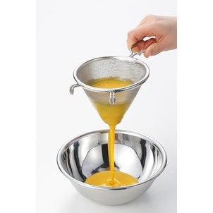 日本製 不鏽鋼 雙掛耳 過濾網勺|雞蛋濾網勺 麵粉過篩 烘焙用具 - 富士通販