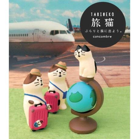 日本 旅行貓公仔系列 手提箱貓咪 吃飯糰貓咪|辦公桌擺飾 公仔 居家擺件 - 富士通販