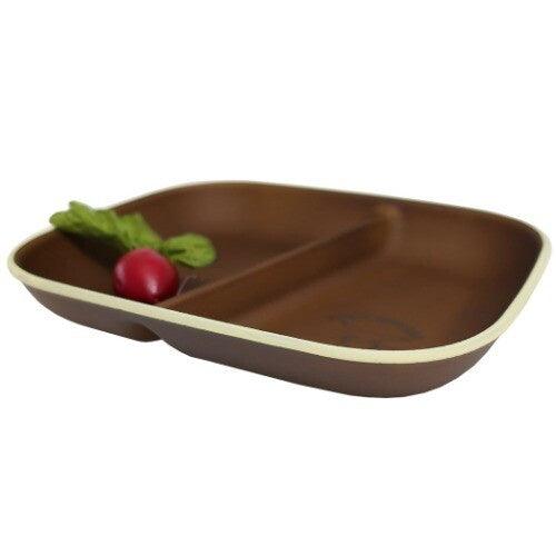 日本製造 皮卡丘 深色 露營分隔盤 |木質色 盤子 廚房 - 富士通販