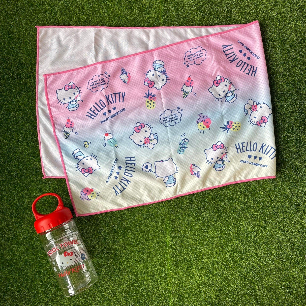 日本 三麗鷗 涼感毛巾 涼感巾|附收納罐 - 富士通販