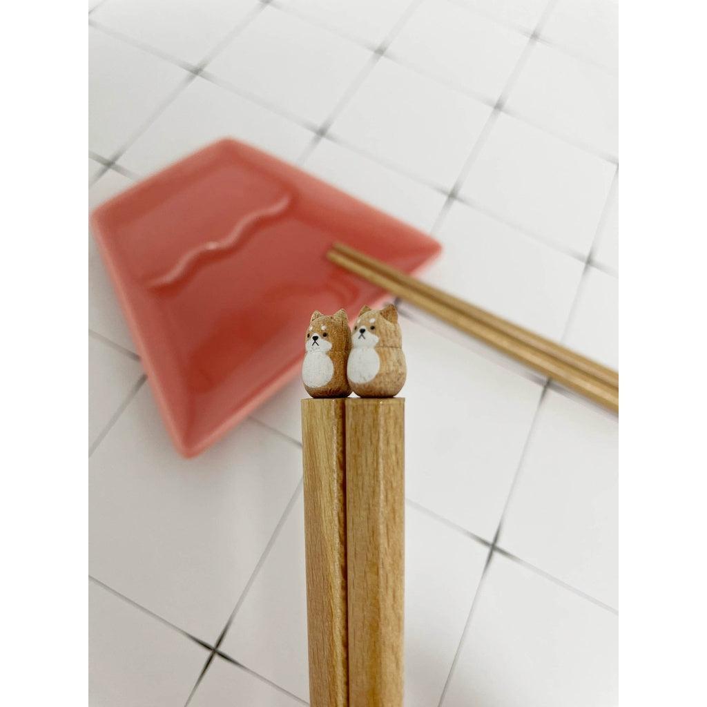 日本製 GRAPPORT 柴犬 貓咪 造型筷子|兒童筷子 可愛餐具 - 富士通販