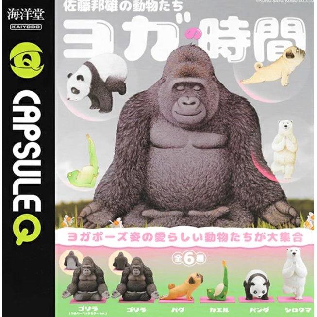 KAIYODO海洋堂 佐藤邦雄的動物們瑜伽時間|共六款 扭蛋 公仔 - 富士通販