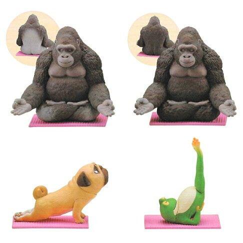 KAIYODO海洋堂 佐藤邦雄的動物們瑜伽時間|共六款 扭蛋 公仔 - 富士通販