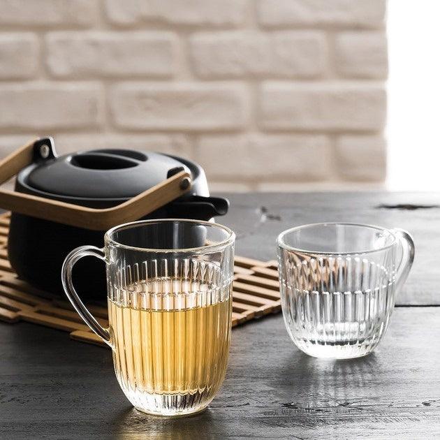 法國製 La Rochere 直條紋 玻璃馬克杯|270ml 400ml - 富士通販