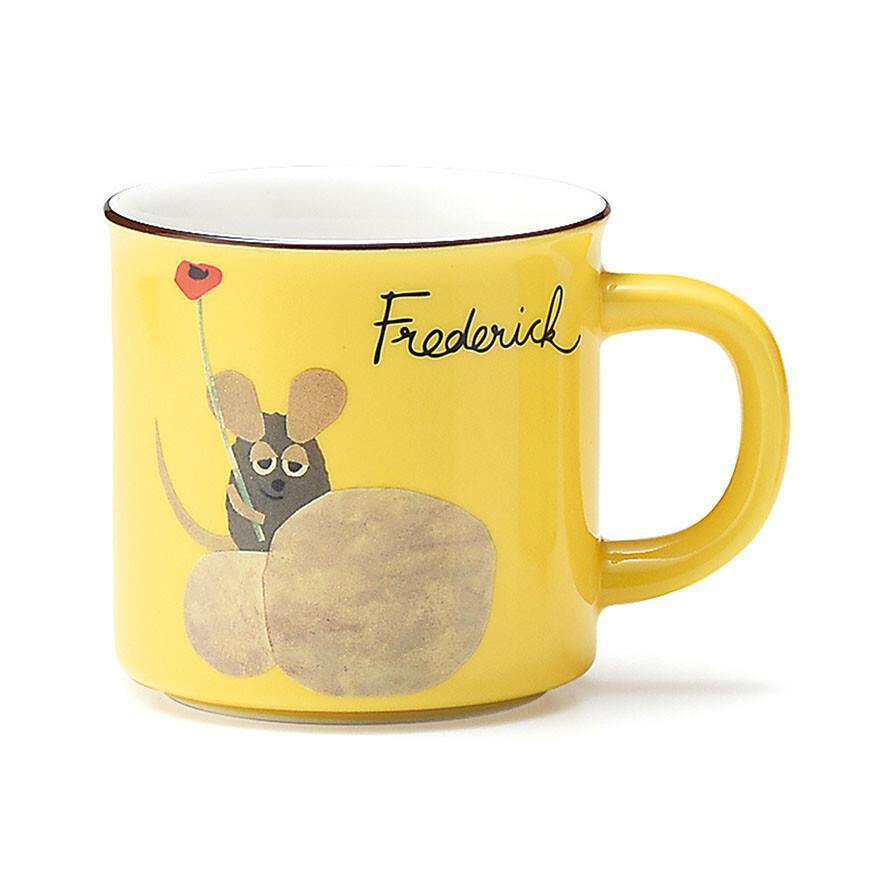 日本製 陶瓷馬克杯 (李歐.李奧尼 繪本大師)|田鼠阿佛、兔子、變色龍、鱷魚柯尼列斯、亞歷山大和發條鼠、老鼠蒂莉、小黑魚、青蛙 - 富士通販