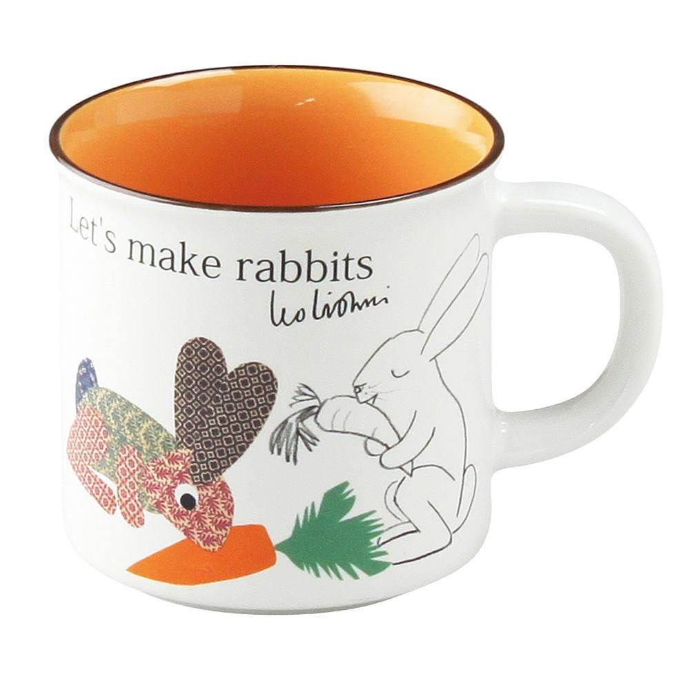 日本製 陶瓷馬克杯 (李歐.李奧尼 繪本大師)|田鼠阿佛、兔子、變色龍、鱷魚柯尼列斯、亞歷山大和發條鼠、老鼠蒂莉、小黑魚、青蛙 - 富士通販