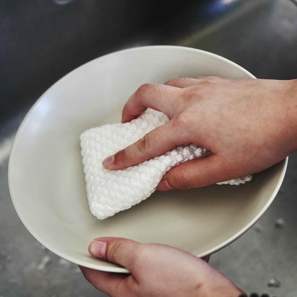 日本 mameita 易起泡菜瓜布 白色 KB-470|洗碗海綿 海綿菜瓜布 菜瓜布 - 富士通販