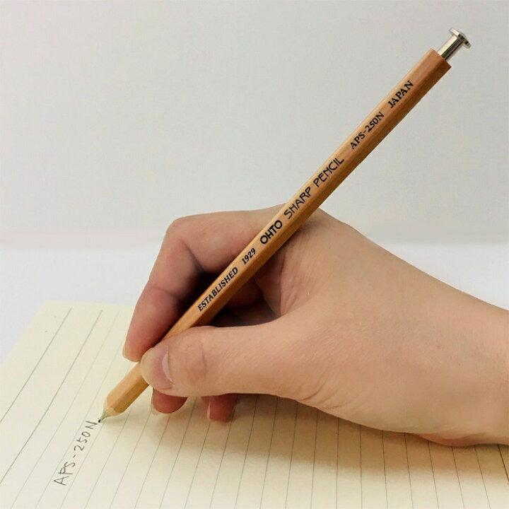 日本製 OHTO 木軸自動鉛筆 0.5mm|木紋觸感 舒適握感 - 富士通販