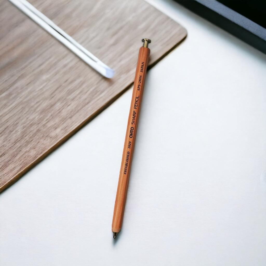 日本製 OHTO 木軸自動鉛筆 0.5mm|木紋觸感 舒適握感 - 富士通販