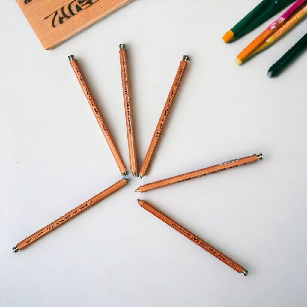 日本製 OHTO 木軸自動鉛筆 0.5mm|木紋觸感 舒適握感 - 富士通販