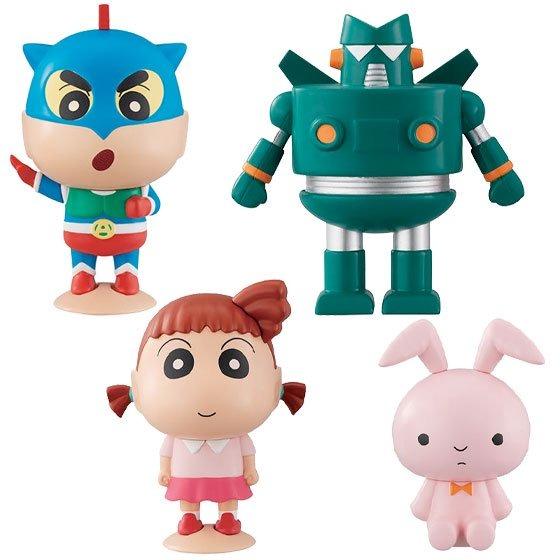 日本 萬代 蠟筆小新 造型扭蛋 P5|動感小新 鋼達姆 妮妮 兔兔 - 富士通販