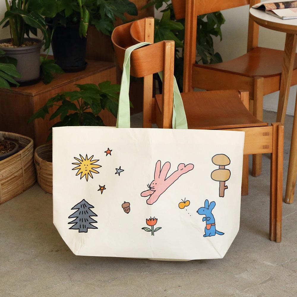 韓國 Romane 熊熊 森林 環保購物袋|大容量 防水 - 富士通販