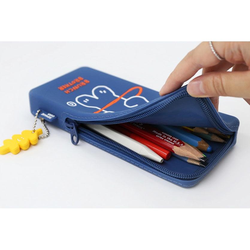 韓國 Romane hola 熊熊 矽膠鉛筆盒|筆袋 韓國鉛筆盒 收納袋 - 富士通販