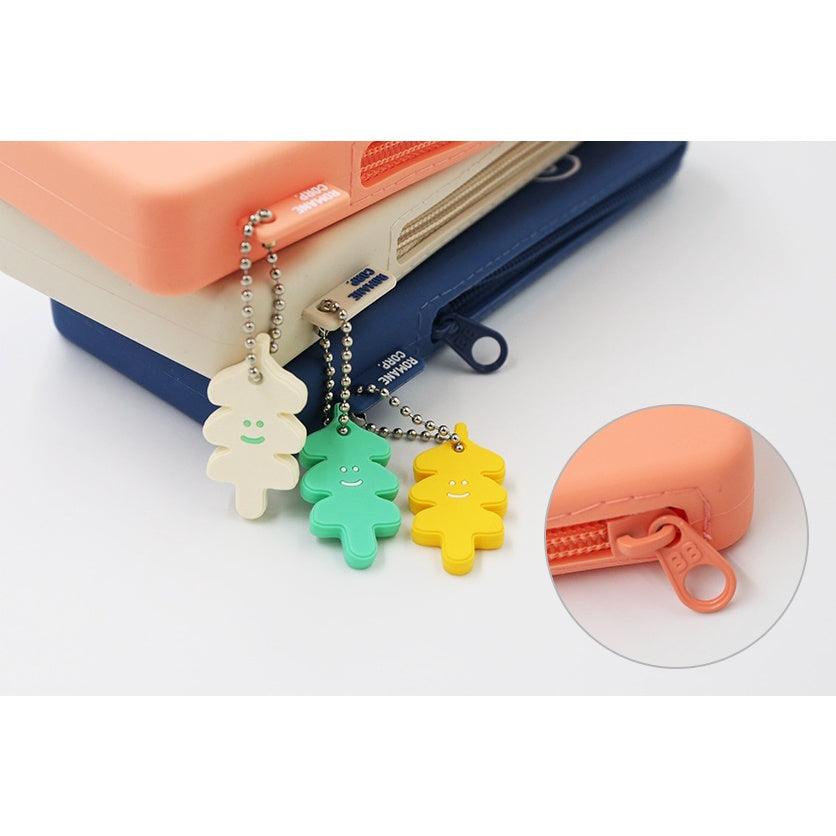 韓國 Romane hola 熊熊 矽膠鉛筆盒|筆袋 韓國鉛筆盒 收納袋 - 富士通販