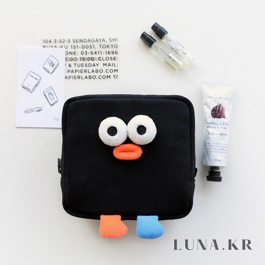 韓國 Romane 早午餐兄弟 方型收納包|兔兔 狗狗 Pompom - 富士通販