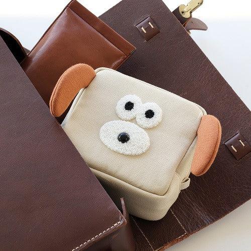 韓國 Romane 早午餐兄弟 方型收納包|兔兔 狗狗 Pompom - 富士通販