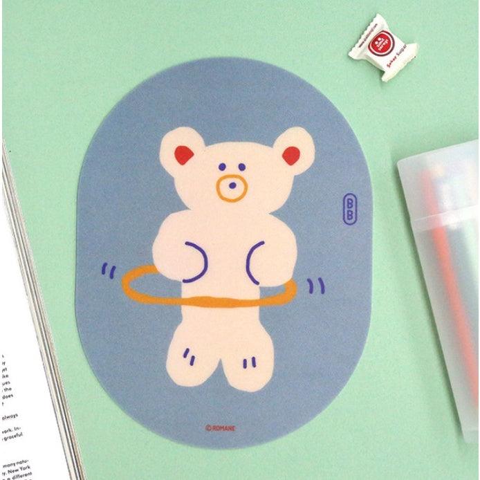 韓國 Romane 文創 滑鼠墊|PVC墊 防水墊 辦公桌墊 - 富士通販