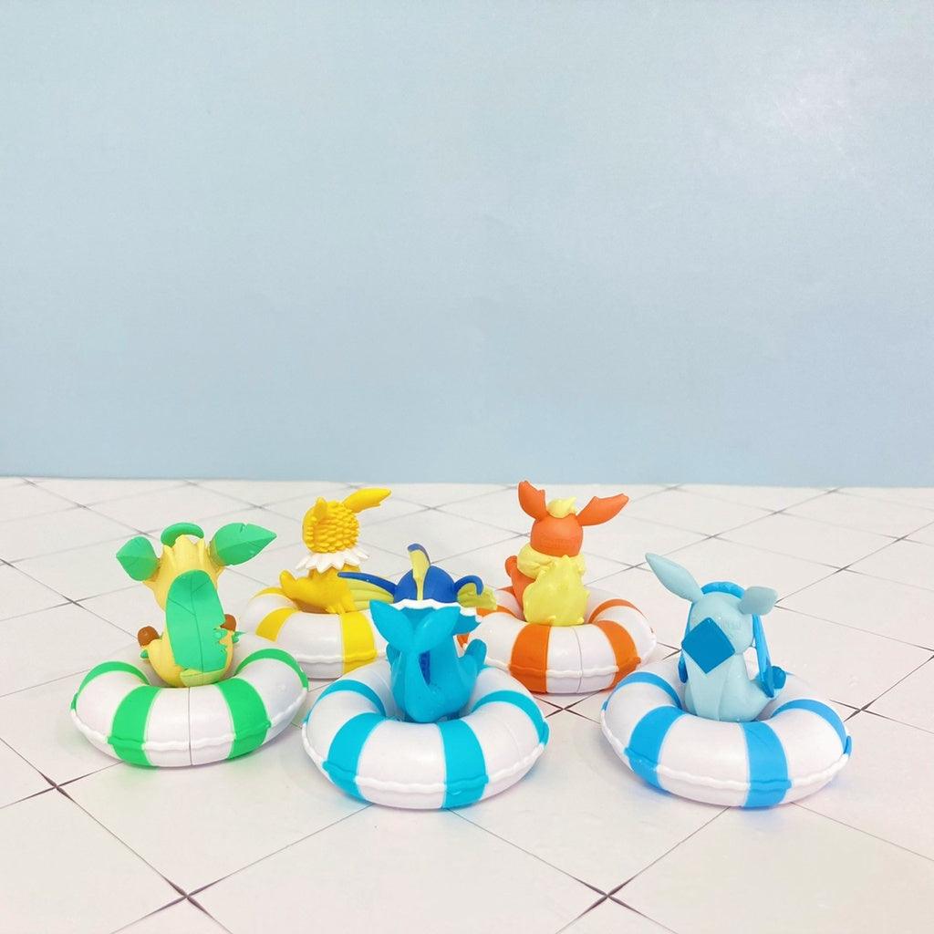 日本萬代 精靈寶可夢漂漂泳圈公仔 |水伊布 火伊布 冰伊布 雷伊布 葉伊布 寶可夢扭蛋 - 富士通販