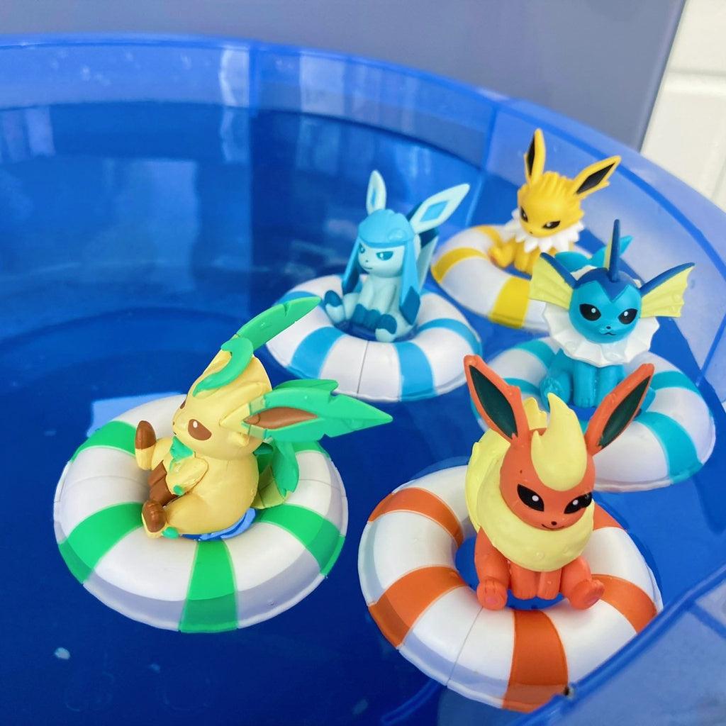 日本萬代 精靈寶可夢漂漂泳圈公仔 |水伊布 火伊布 冰伊布 雷伊布 葉伊布 寶可夢扭蛋 - 富士通販