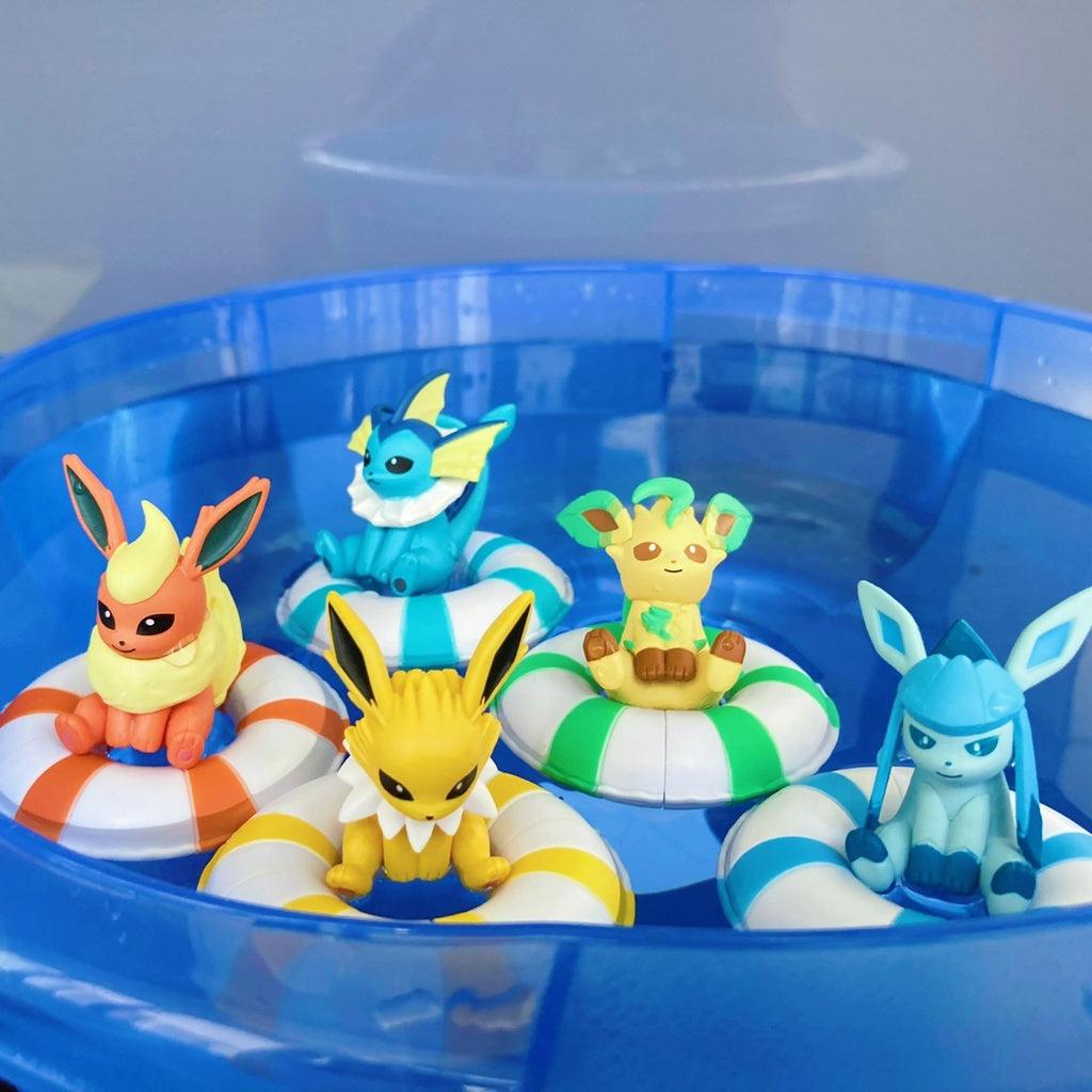 日本萬代 精靈寶可夢漂漂泳圈公仔 |水伊布 火伊布 冰伊布 雷伊布 葉伊布 寶可夢扭蛋 - 富士通販