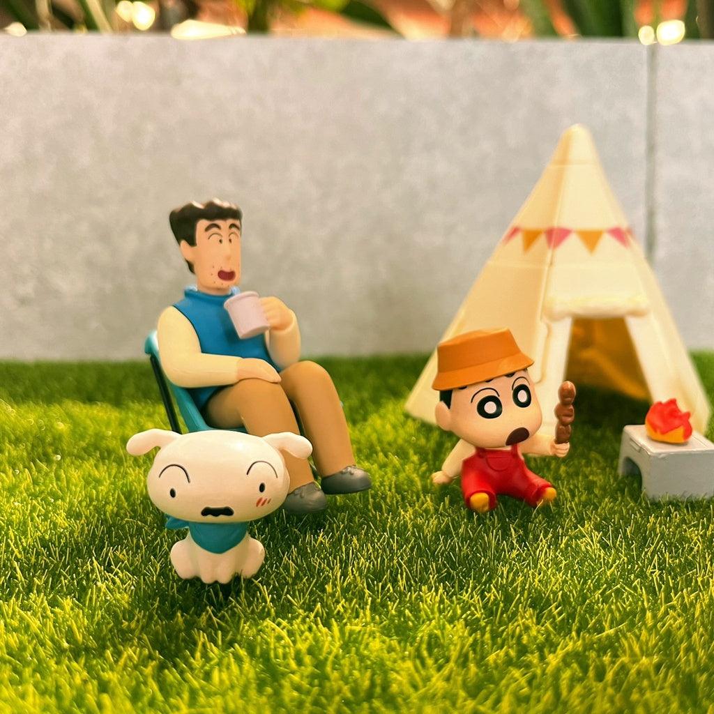 日本萬代 蠟筆小新露營扭蛋 |小新、小葵、小白、廣志、美冴 - 富士通販