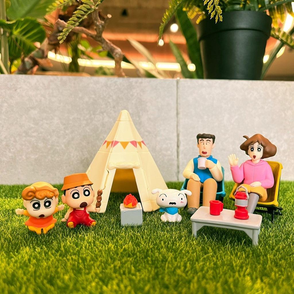 日本萬代 蠟筆小新露營扭蛋 |小新、小葵、小白、廣志、美冴 - 富士通販