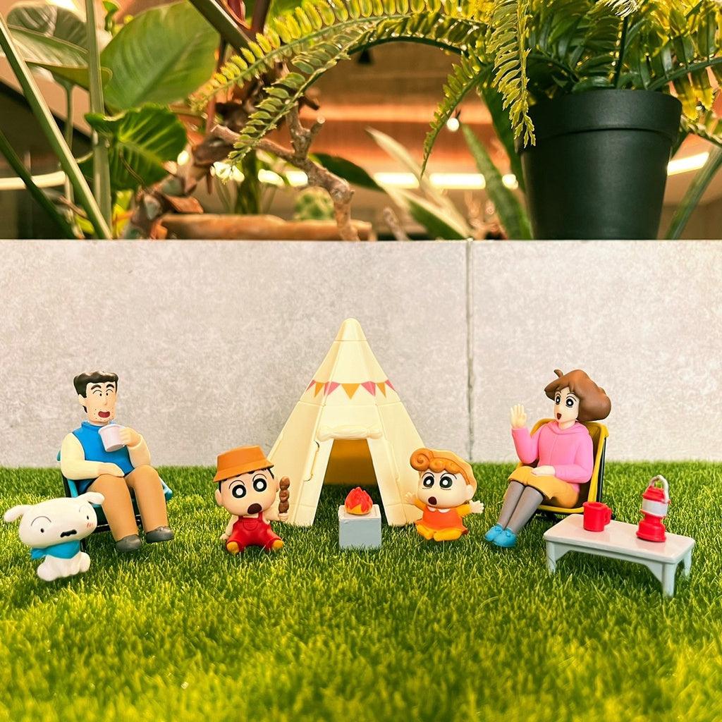 日本萬代 蠟筆小新露營扭蛋 |小新、小葵、小白、廣志、美冴 - 富士通販