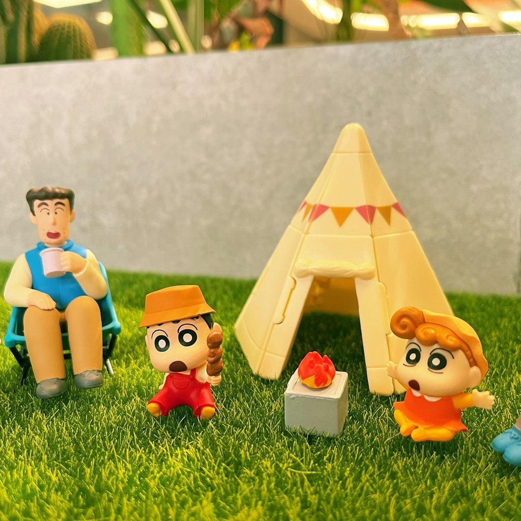 日本萬代 蠟筆小新露營扭蛋 |小新、小葵、小白、廣志、美冴 - 富士通販