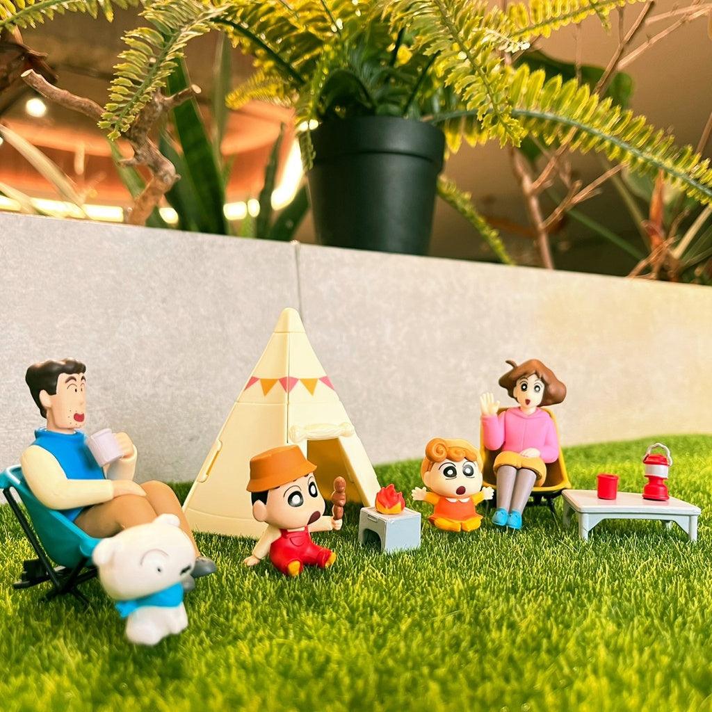 日本萬代 蠟筆小新露營扭蛋 |小新、小葵、小白、廣志、美冴 - 富士通販