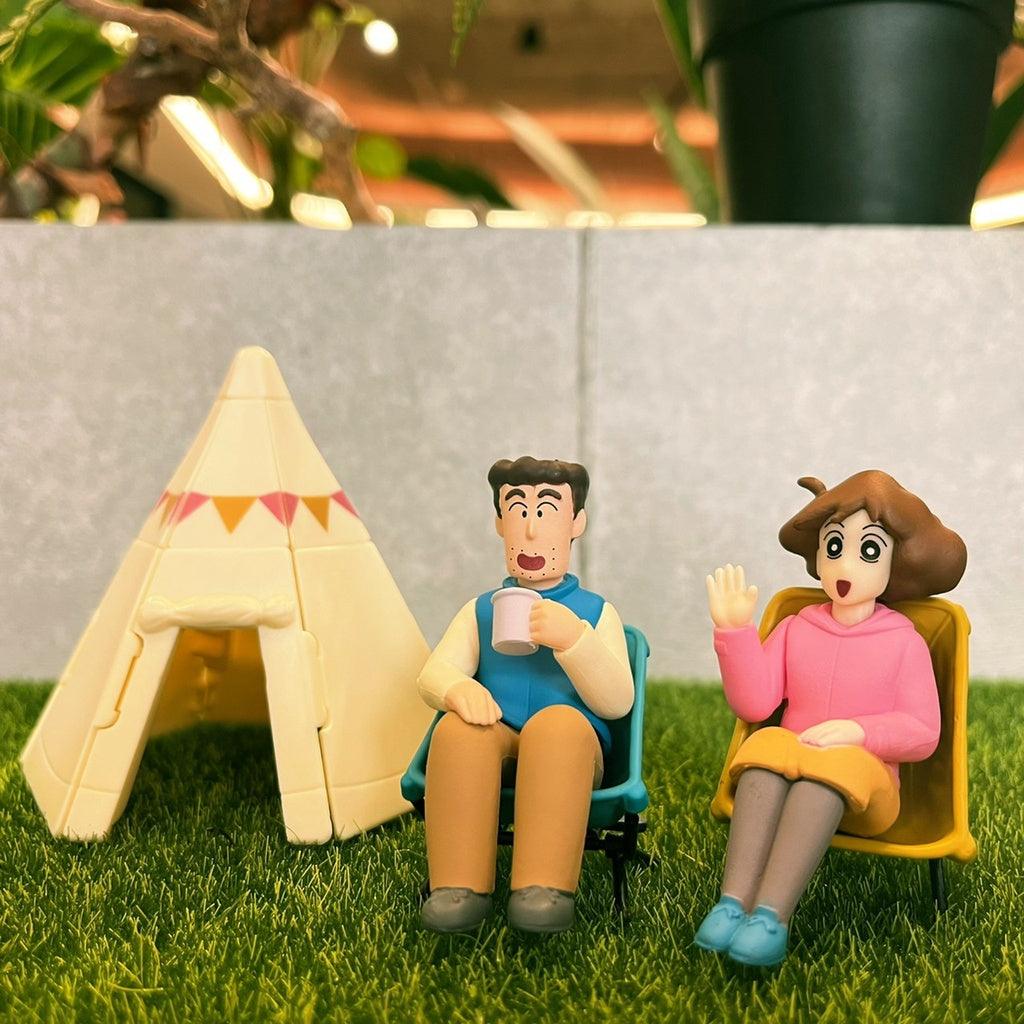 日本萬代 蠟筆小新露營扭蛋 |小新、小葵、小白、廣志、美冴 - 富士通販