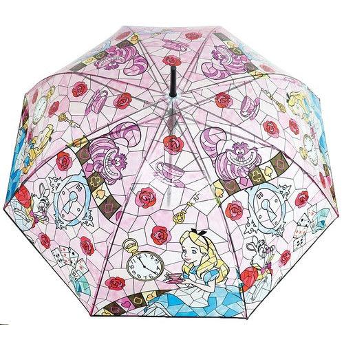 日本 迪士尼 小美人魚 愛麗兒 愛麗絲|玻璃彩繪雨傘 兒童雨傘 透明雨傘 - 富士通販
