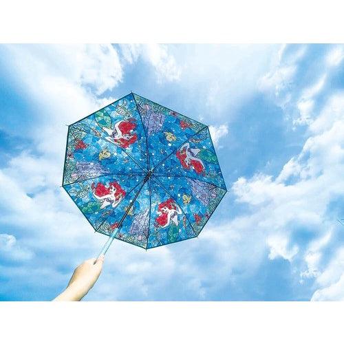 日本 迪士尼 小美人魚 愛麗兒 愛麗絲|玻璃彩繪雨傘 兒童雨傘 透明雨傘 - 富士通販