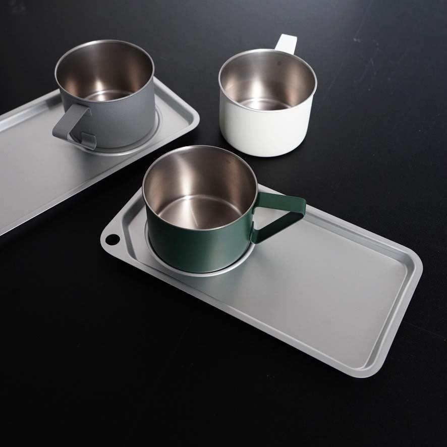 日本製 高桑金屬 不鏽鋼輕量馬克杯 輕鋁餐盤|可吊掛 露營 野餐 - 富士通販