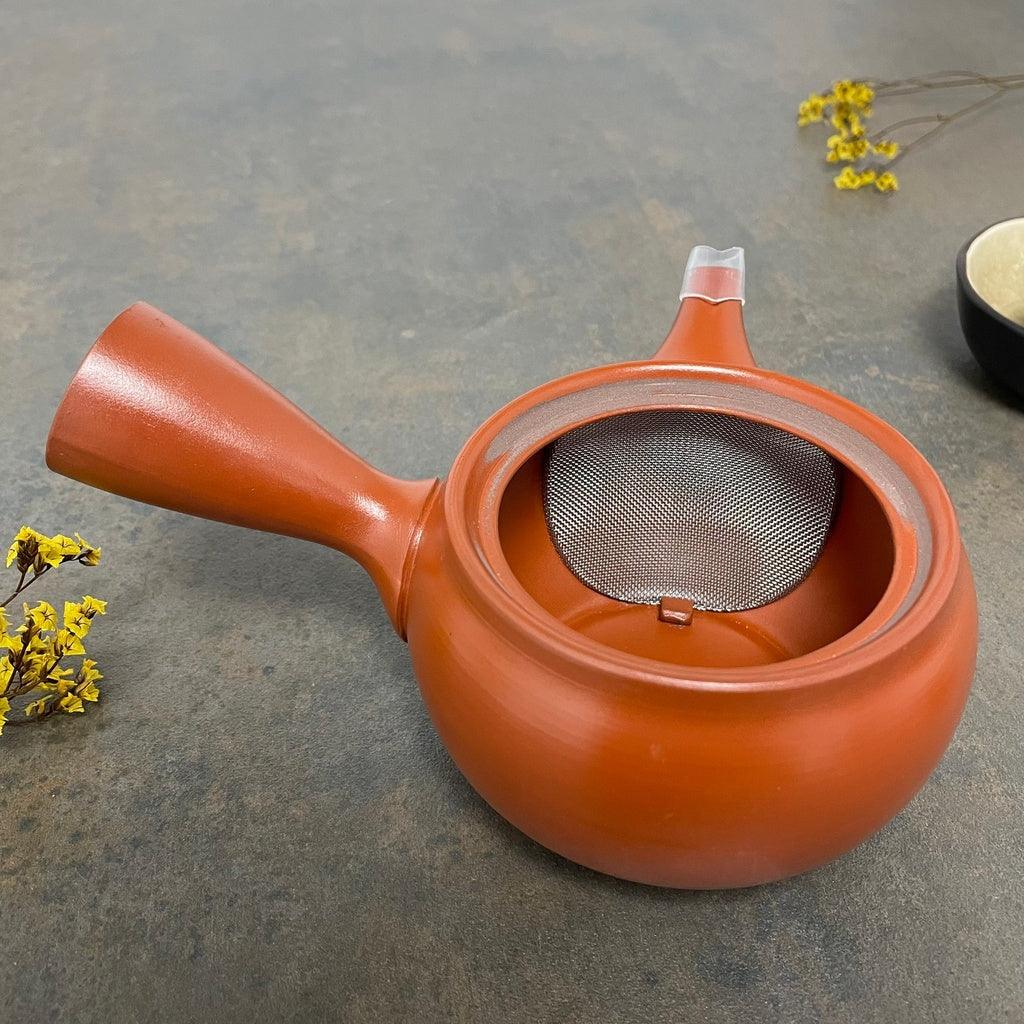 日本製 常滑燒 一心作 富仙 朱泥 日式茶壺|横手急須 紫砂壺 陶瓷網 - 富士通販