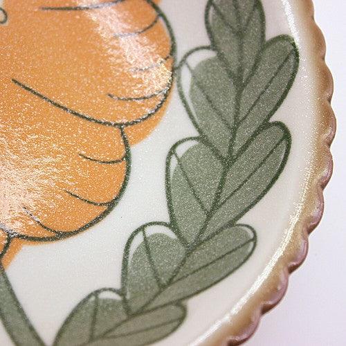 日本製 復古 花草 陶瓷餐具|義大利麵盤 甜點盤 點心碗 - 富士通販