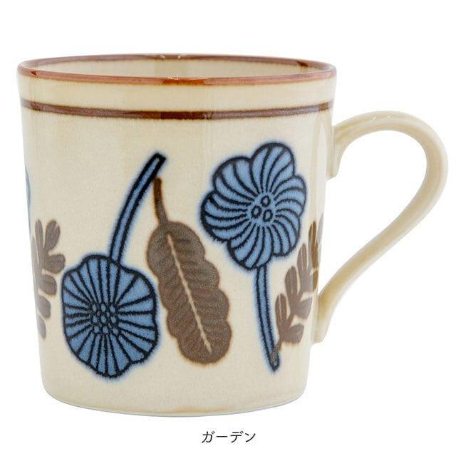 日本製 美濃燒馬克杯 北歐圖案|花卉 民俗風圖騰 - 富士通販