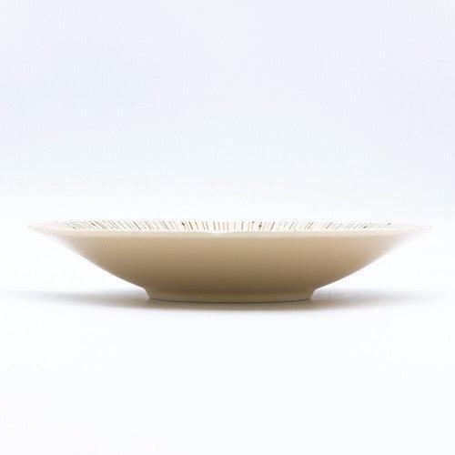 日本製 美濃燒 千段十草 陶瓷盤|深盤 菜盤 水果盤 - 富士通販