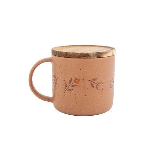 日本製 美濃燒 兔子 狼 陶瓷馬克杯 附蓋|咖啡杯 牛奶杯 水杯 - 富士通販