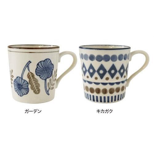 日本製 美濃燒馬克杯 北歐圖案|花卉 民俗風圖騰 - 富士通販