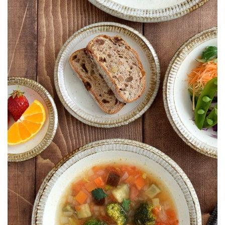 日本製 美濃燒 渕錆粉引餐盤|取物盤 點心 甜點 麵包 優格 沙拉 - 富士通販