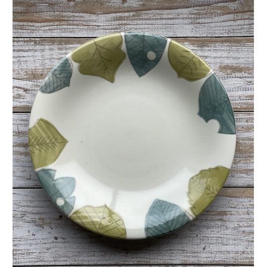 日本製 美濃燒 春夏手葉紋圓盤|沙拉 水果 主菜盤 義大利麵盤 - 富士通販